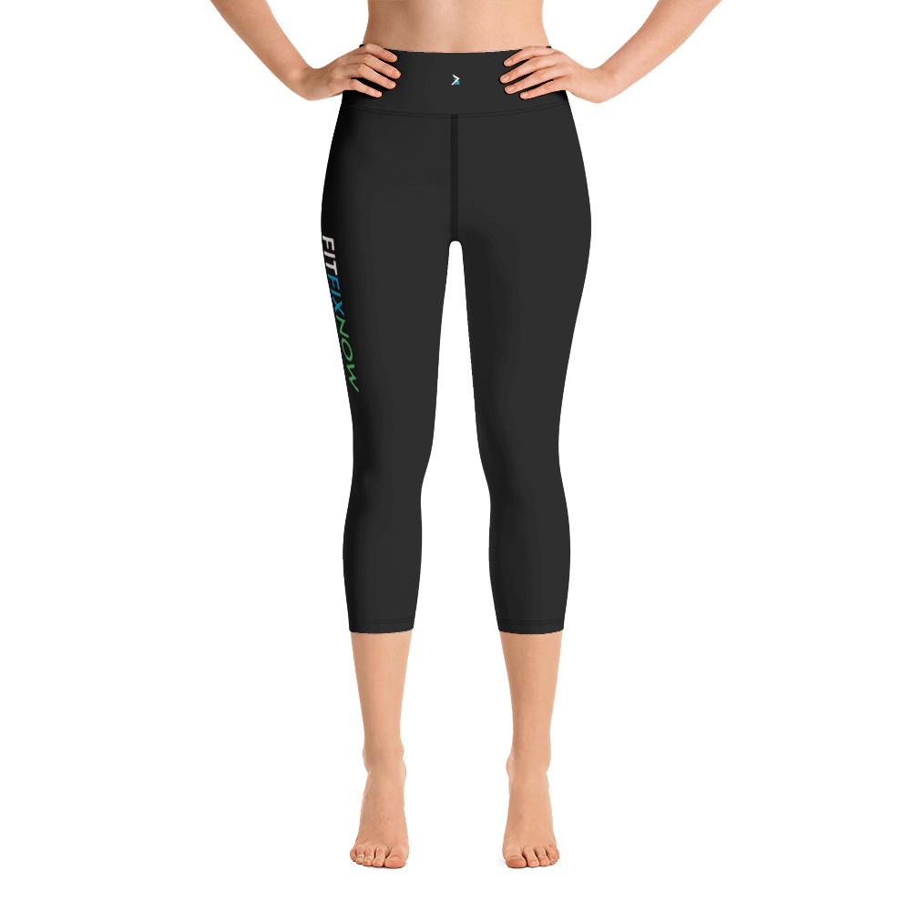 Yoga Capri Leggings Icon Logo (Black)
